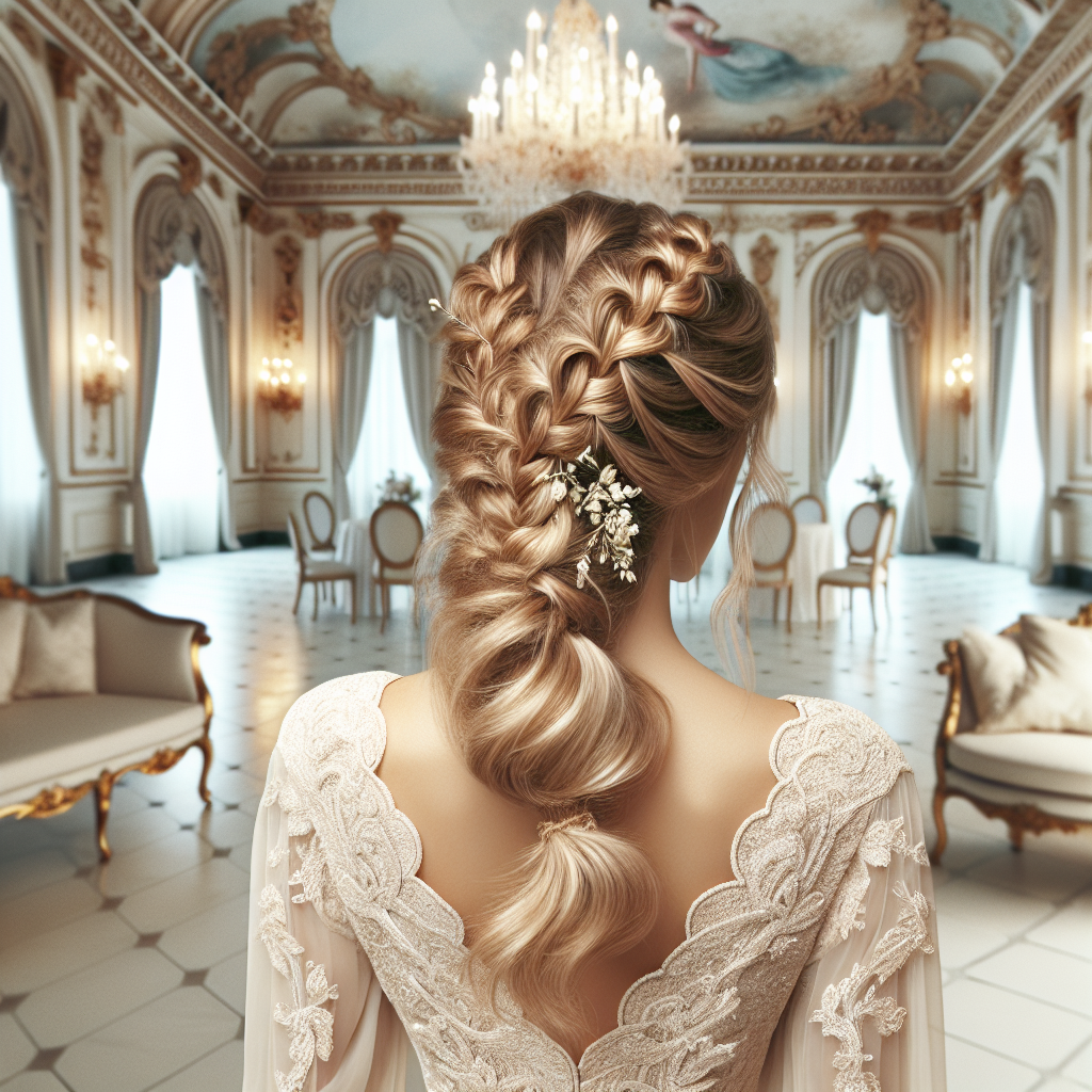 Coiffure de mariage inspirée par Blake Lively avec des tresses lâches et Kate Moss avec un chignon bas nonchalant, reflétant un style bohème chic.