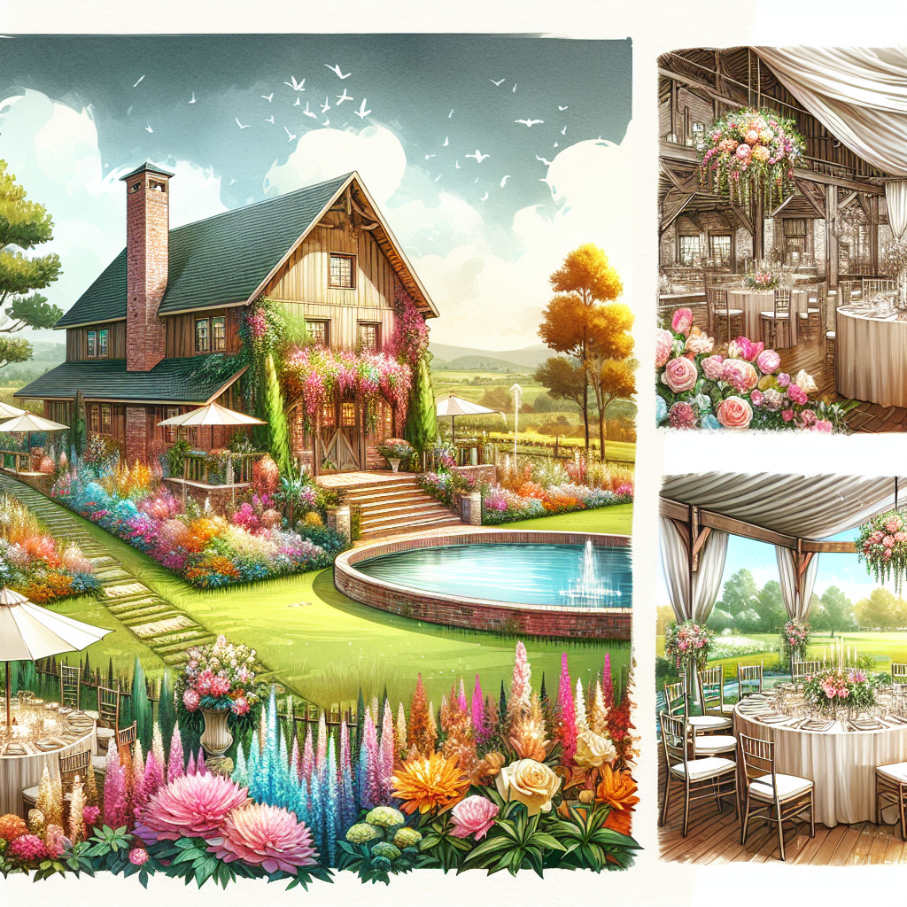 Lieu de mariage champêtre en pleine nature avec jardin, ferme ou grange rénovée