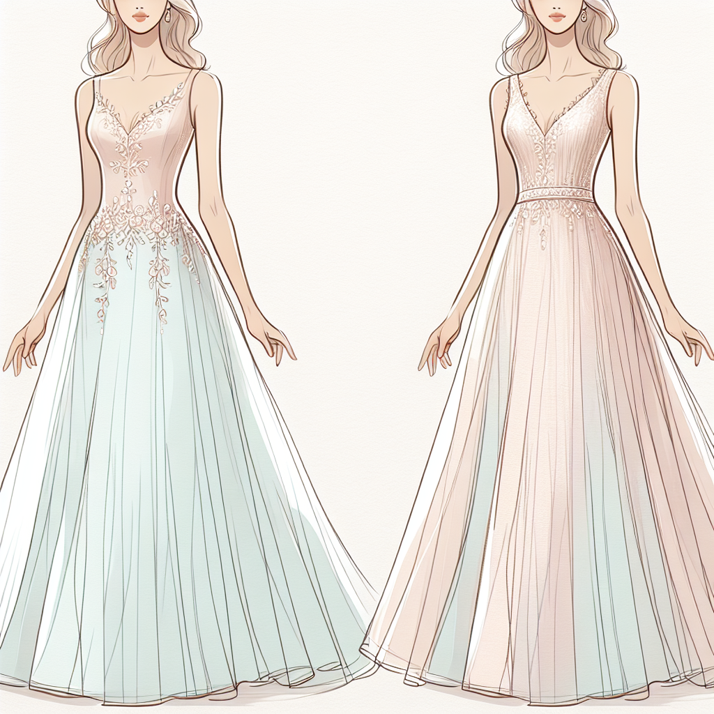 Une femme de 50 ans portant une robe de mariage pastel élégante avec une coupe classique, dans un style chic et raffiné.