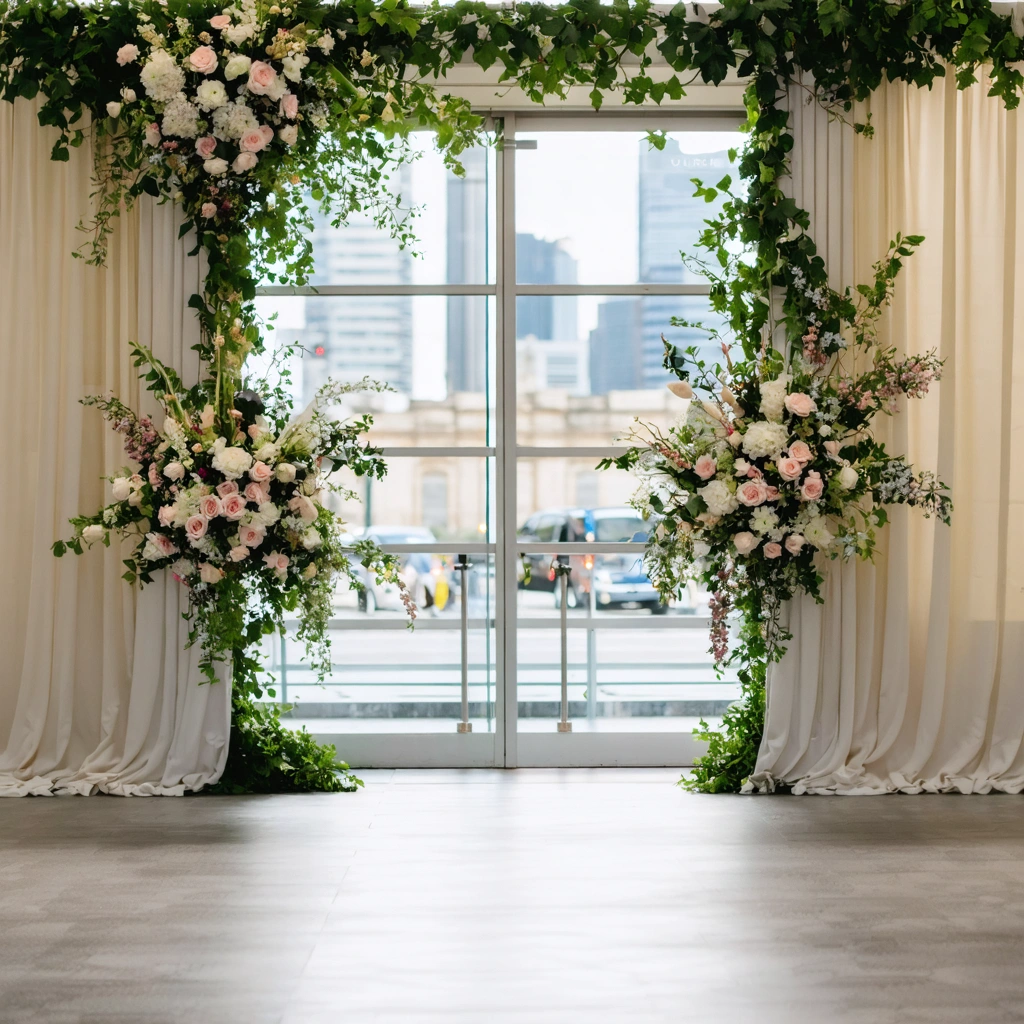 Un lieu de réception de mariage en ville, facilement accessible en transport et en voiture, avec un cadre élégant et accueillant.